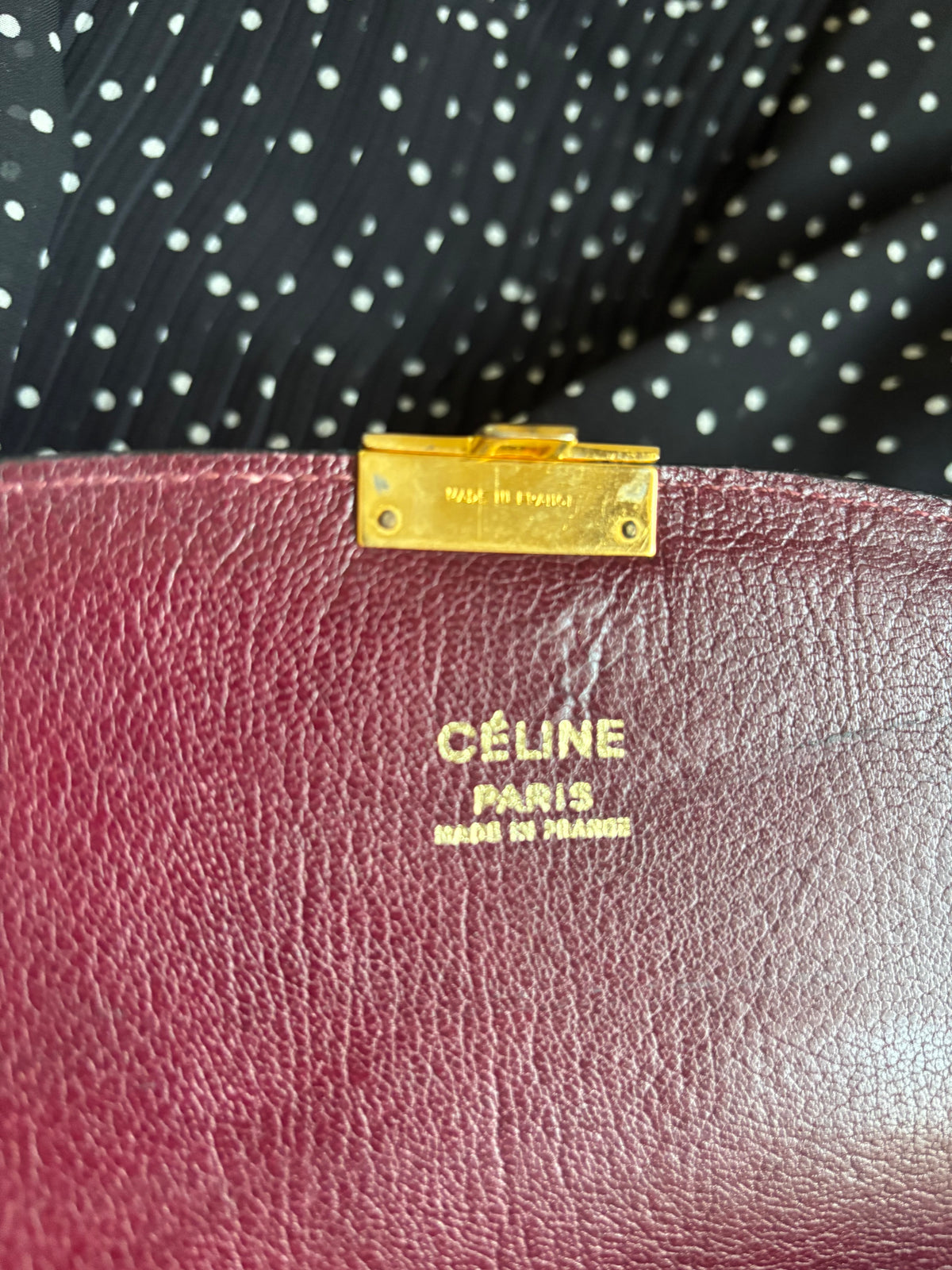 RARE Celine Triomphe Push Lock Clutch