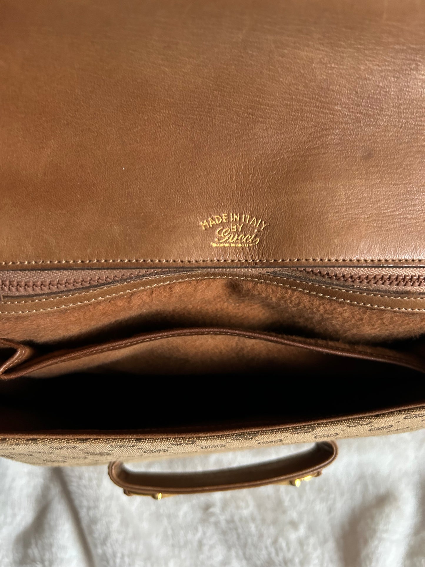 Gucci Horsebit Logo in Monogram Canvas Bag