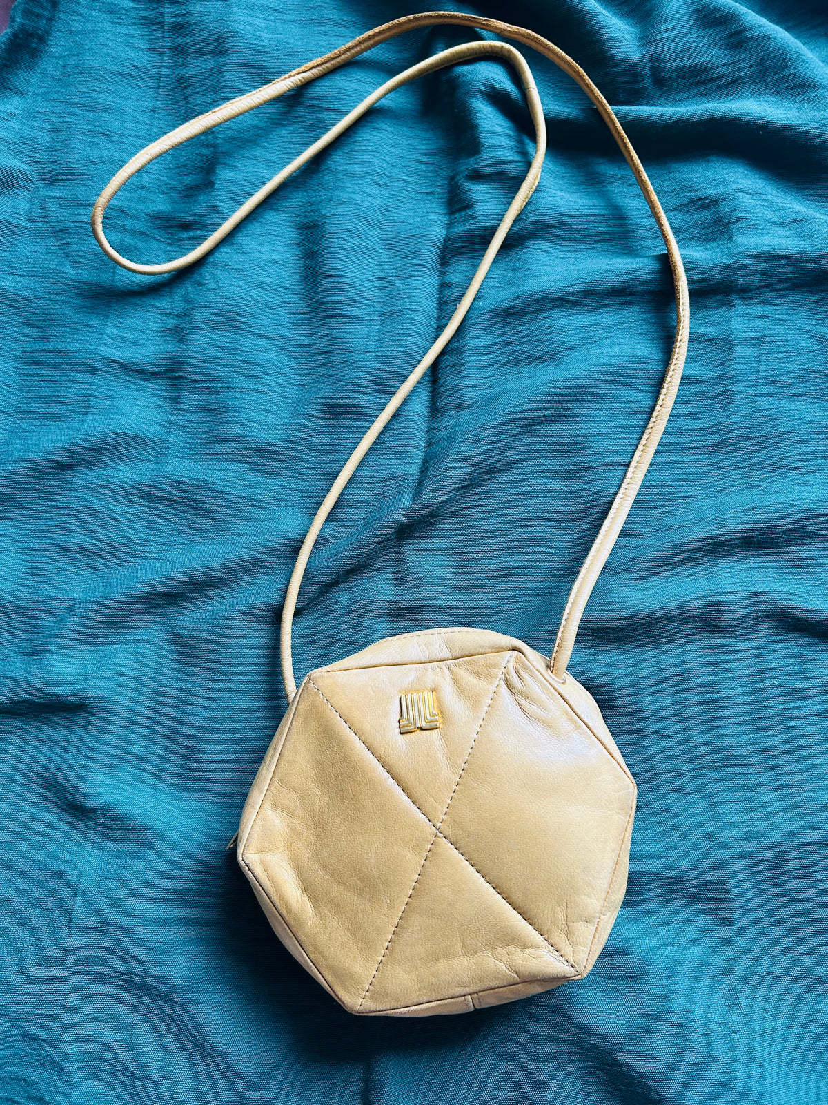 Lanvin Hexagon Mustard Mini Sling Bag