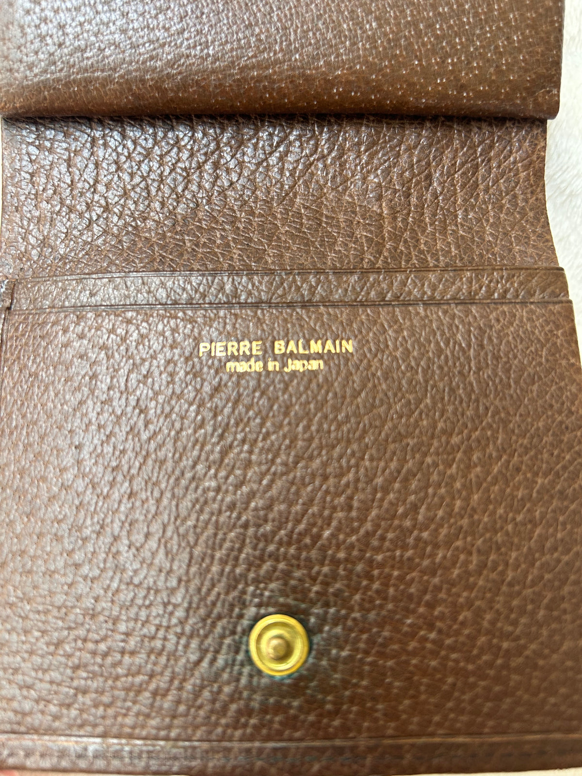 Pierre Balmain Coated Canvas Geometric Pattern Bi-fold Wallet