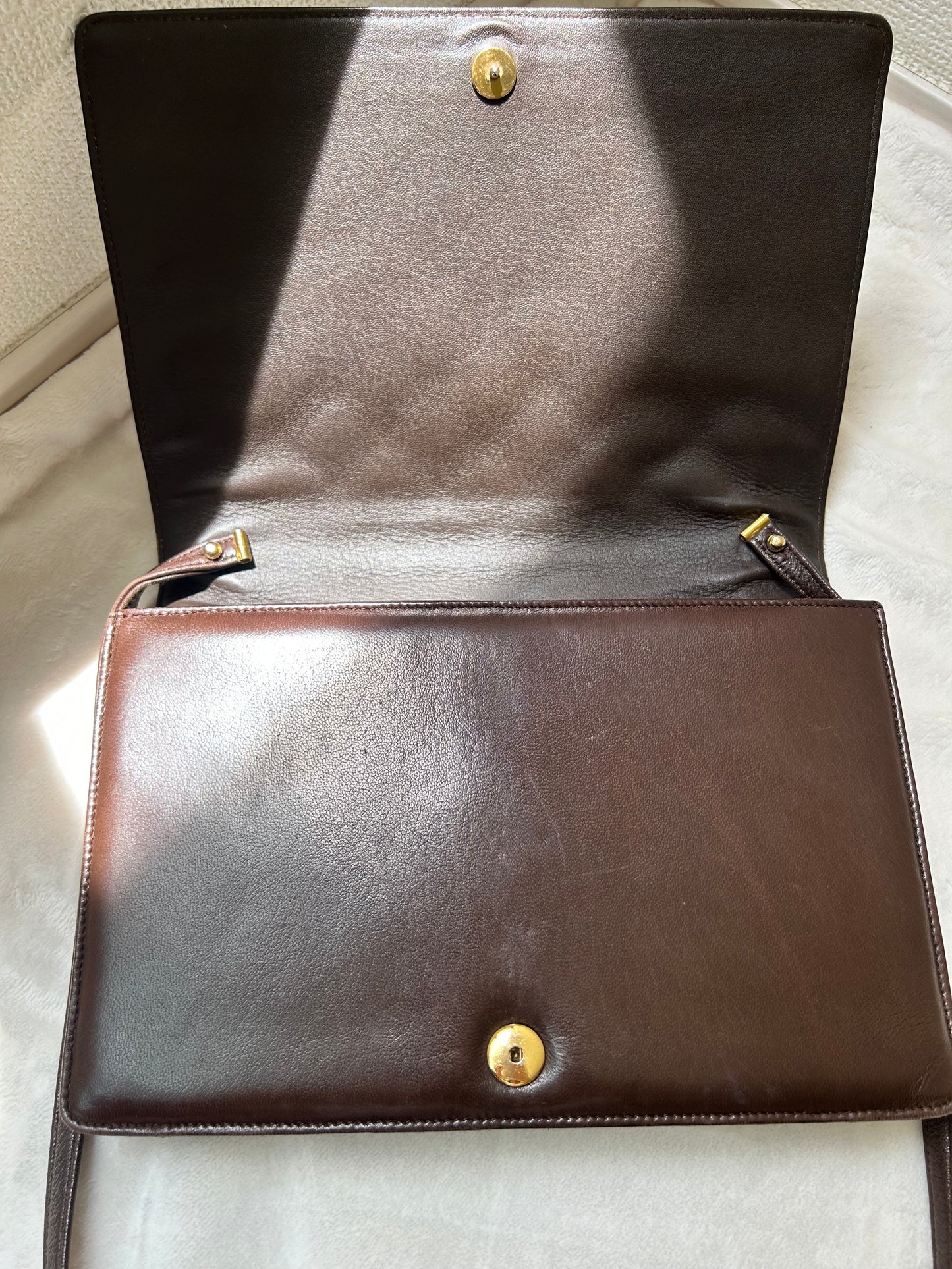 Lanvin Dark Brown Quilted Three-Way Bag