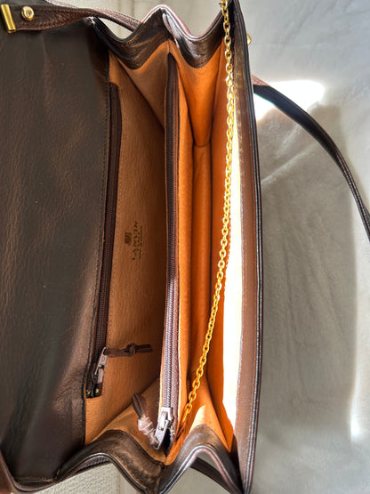 Lanvin Dark Brown Quilted Three-Way Bag