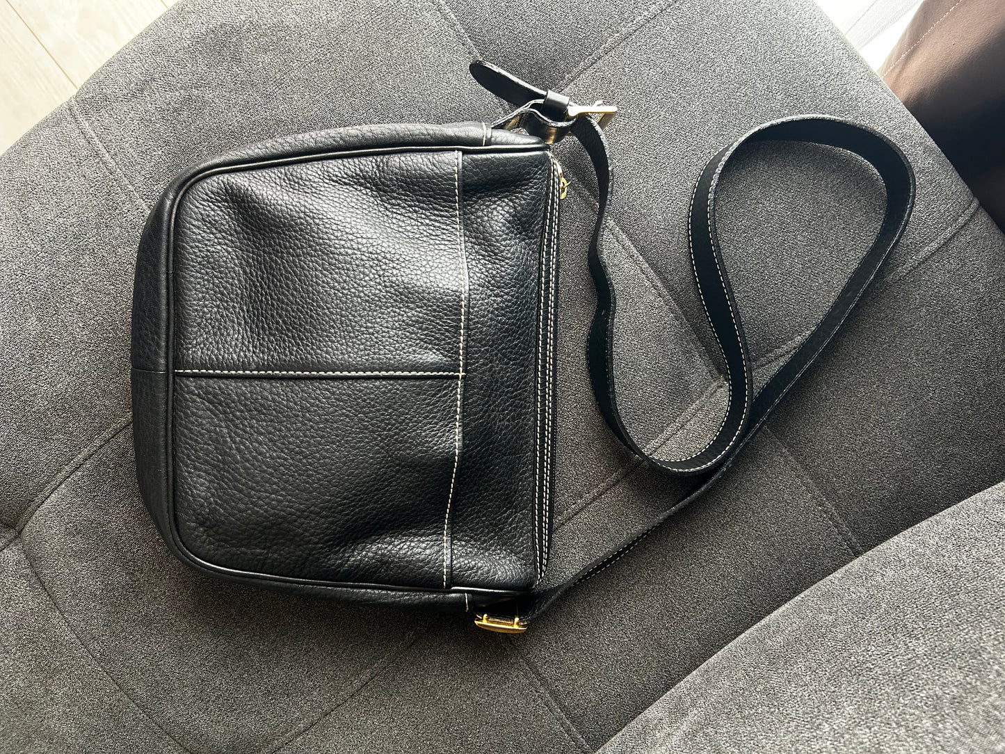 Burberry Pebbled Leather Shoulder Bag