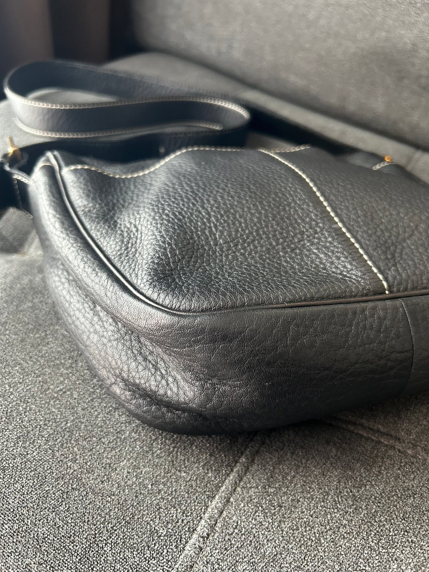 Burberry Pebbled Leather Shoulder Bag