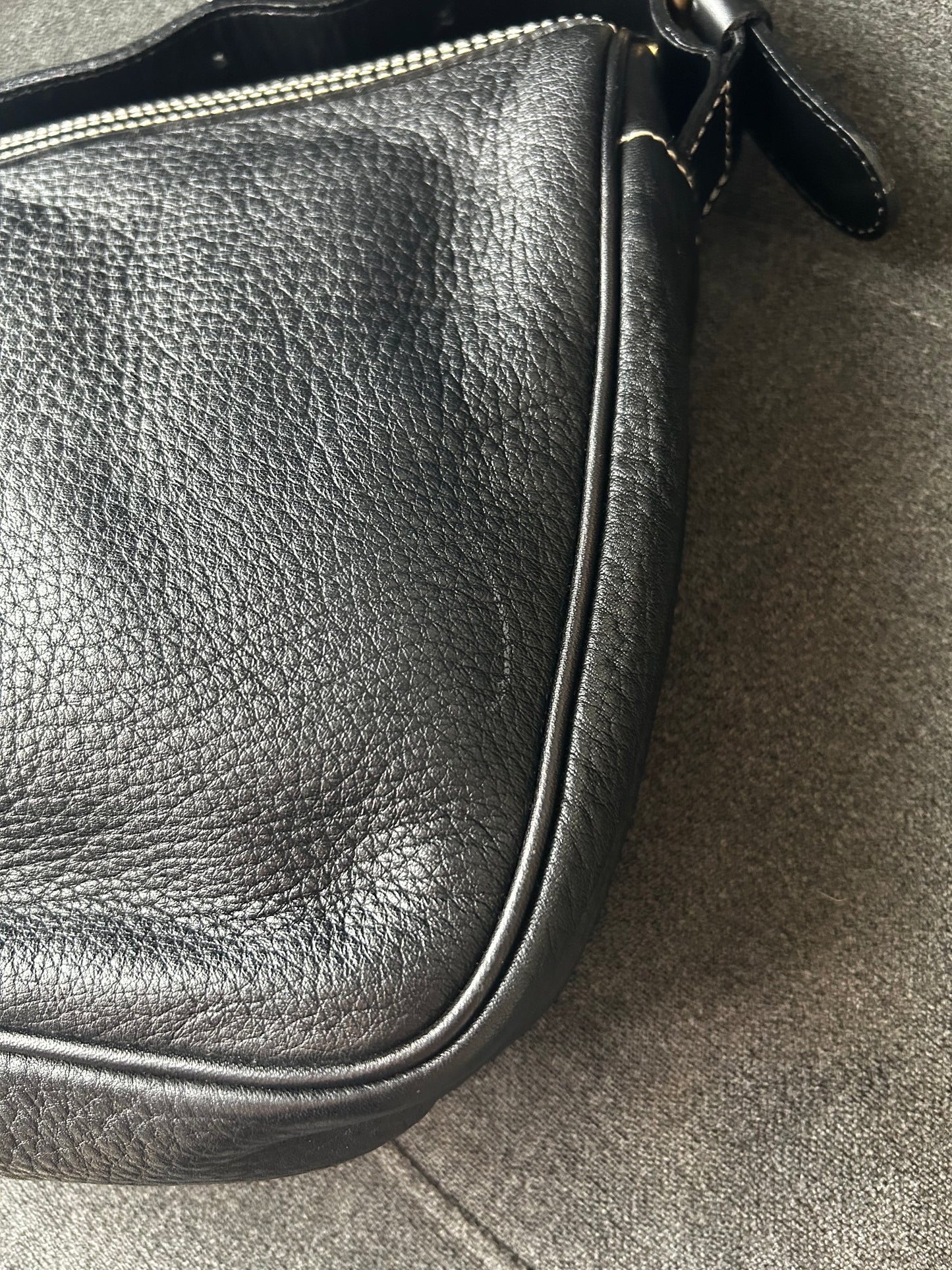Burberry Pebbled Leather Shoulder Bag