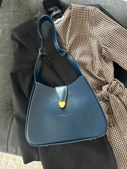 Gianfranco Lotti Navy One Shoulder Bag