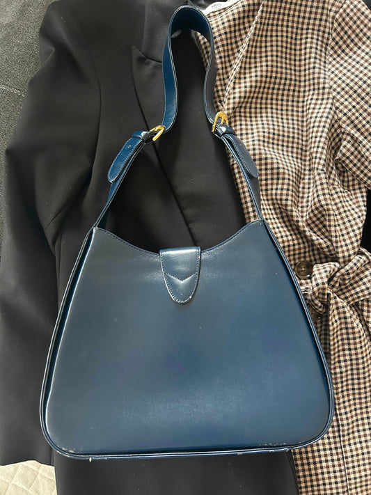 Gianfranco Lotti Navy One Shoulder Bag