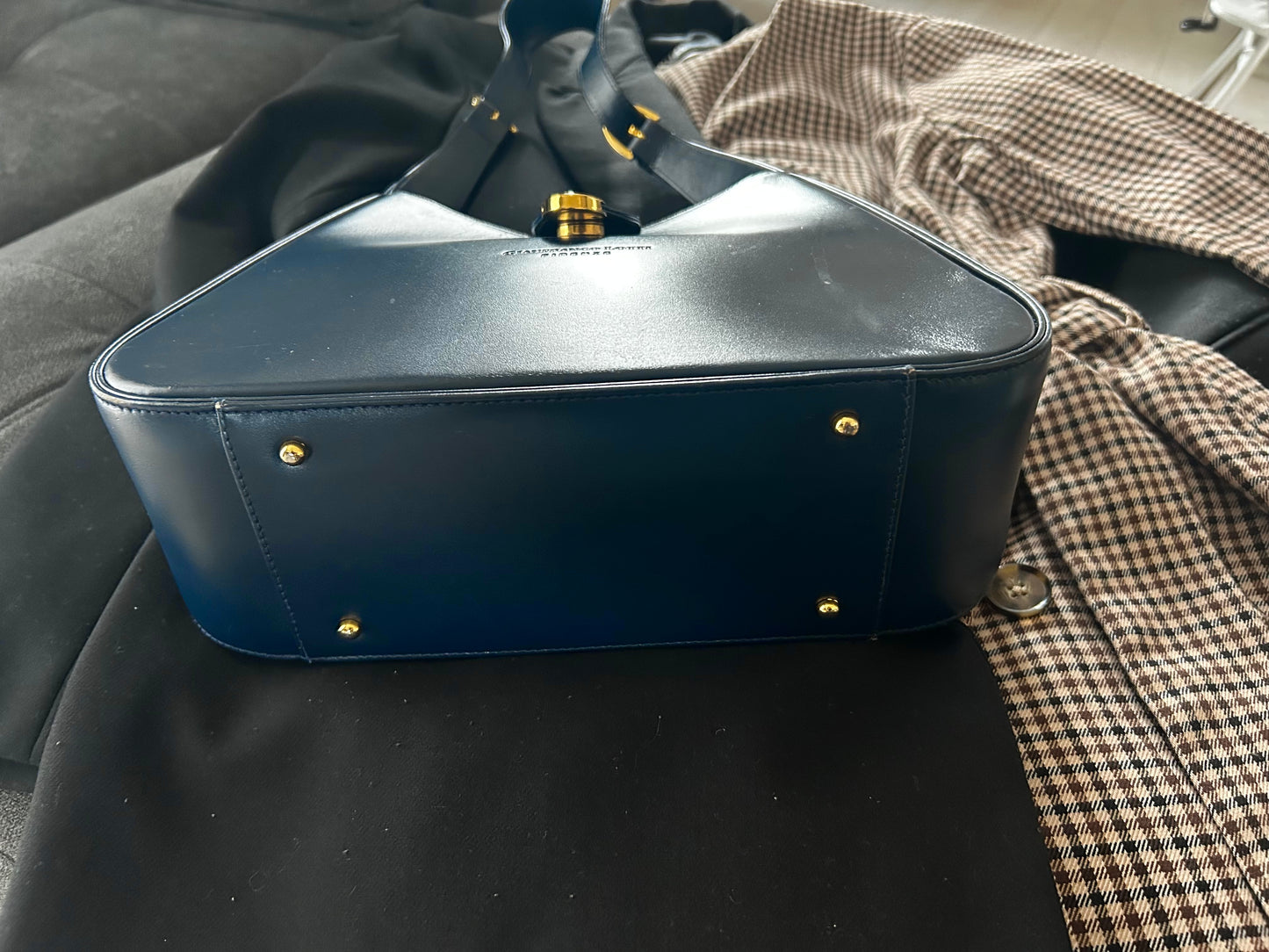 Gianfranco Lotti Navy One Shoulder Bag