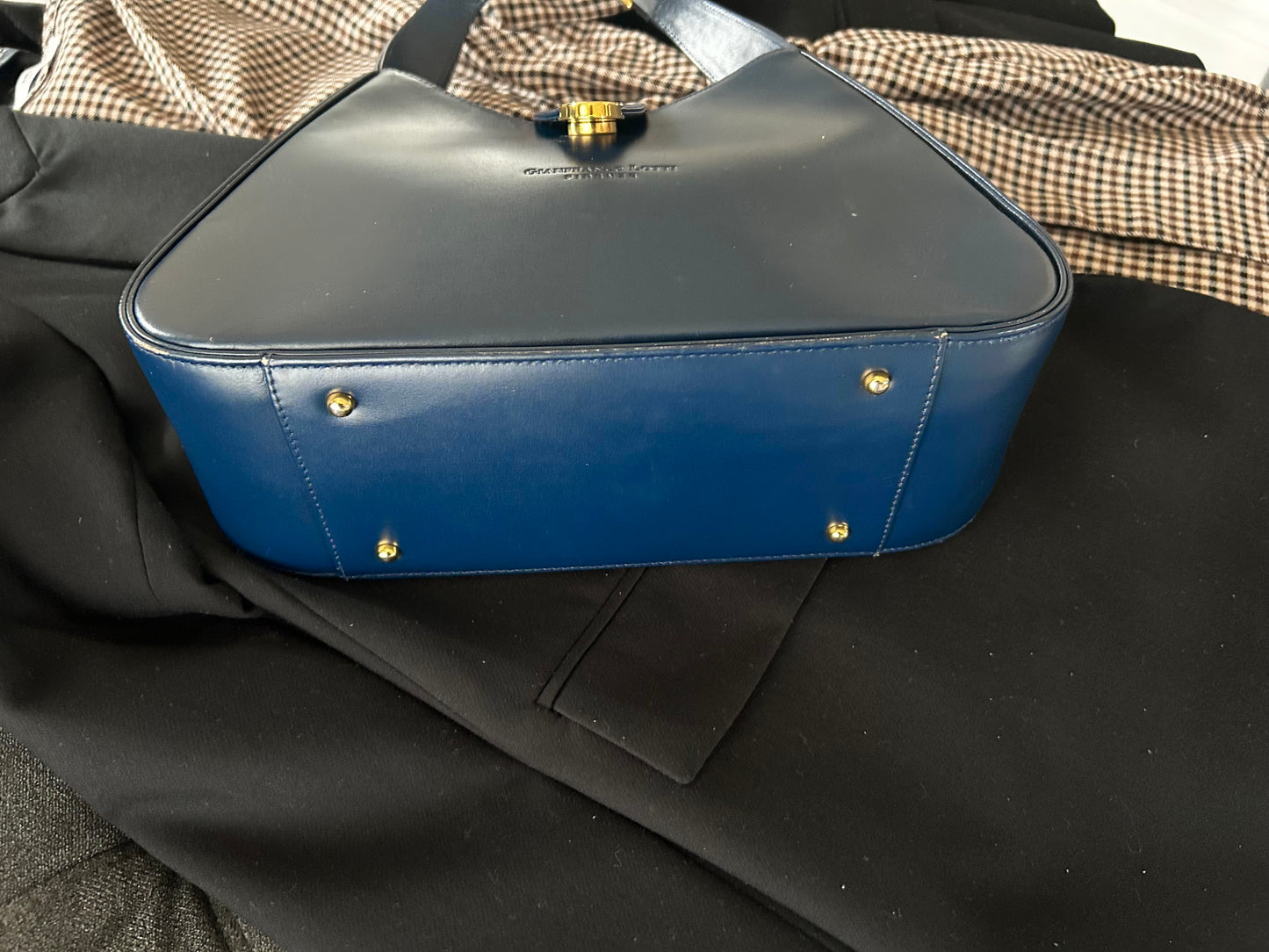 Gianfranco Lotti Navy One Shoulder Bag