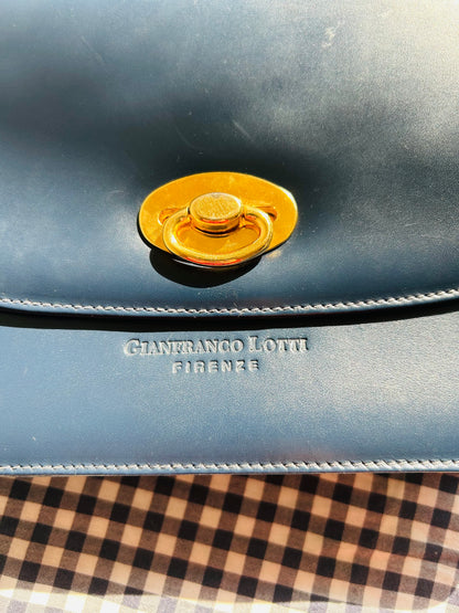 Gianfranco Lotti Navy Chain Bag