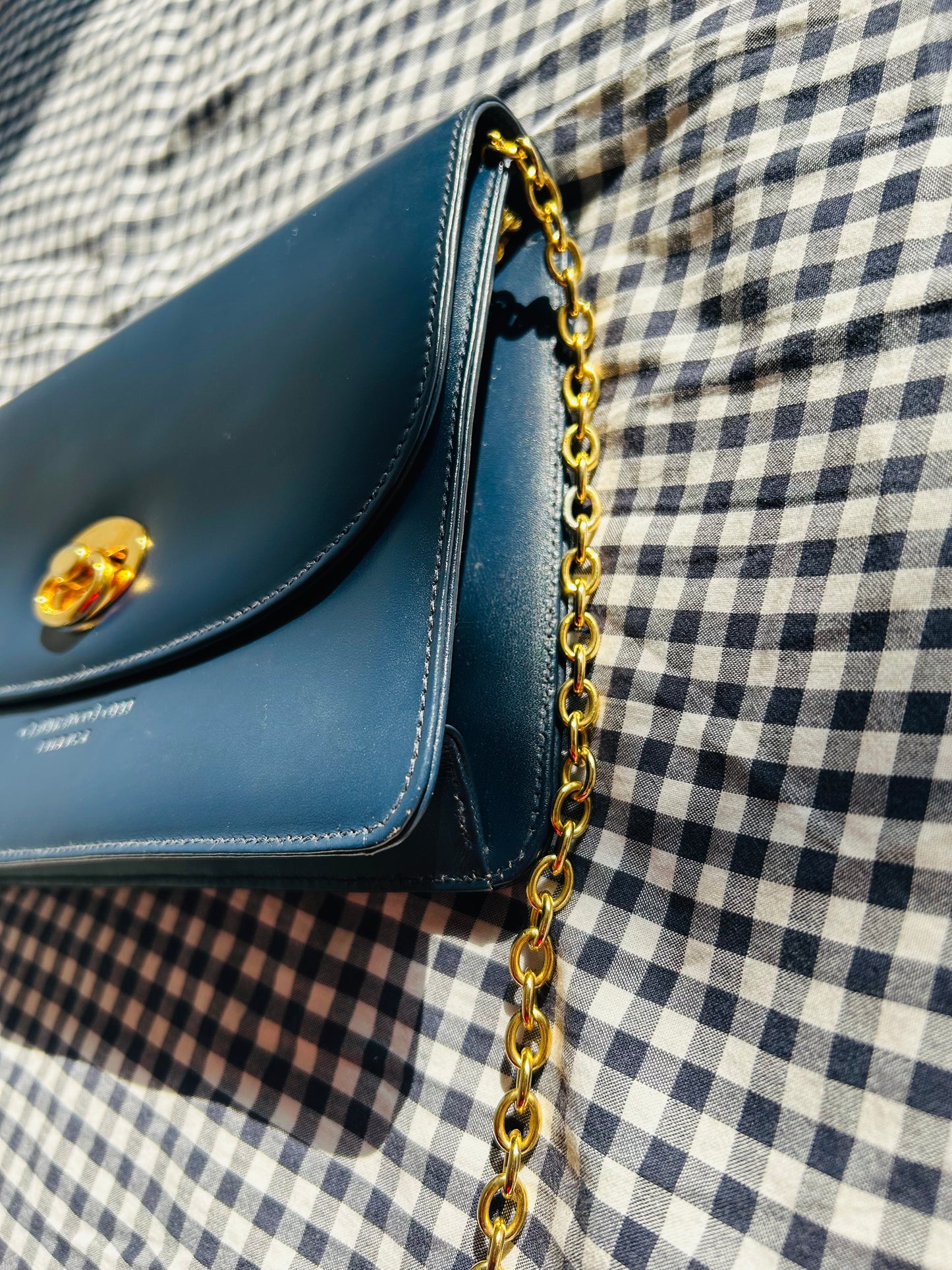 Gianfranco Lotti Navy Chain Bag