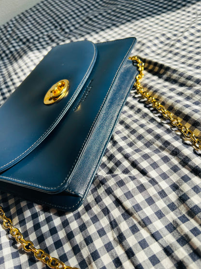Gianfranco Lotti Navy Chain Bag