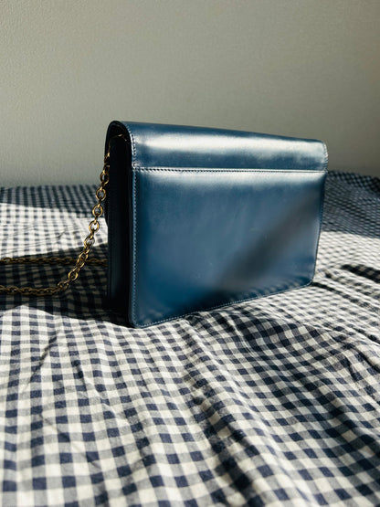 Gianfranco Lotti Navy Chain Bag