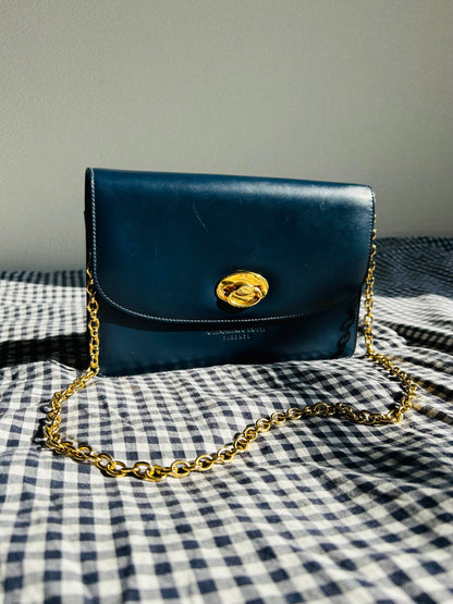Gianfranco Lotti Navy Chain Bag