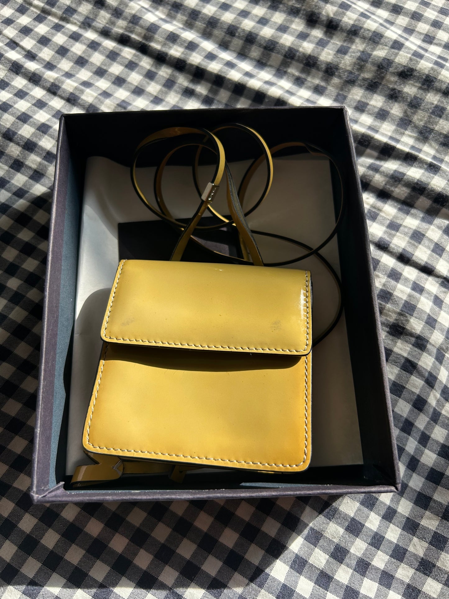Prada Micro Sling Bag in Patent Leather