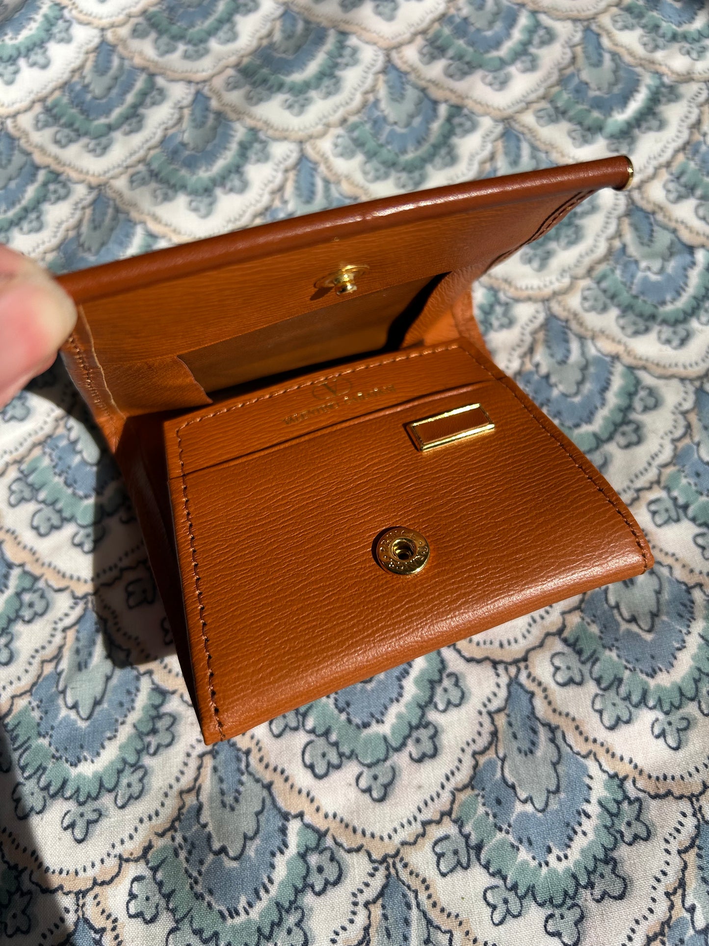 Valentino Garavani Brown Leather Coin Purse