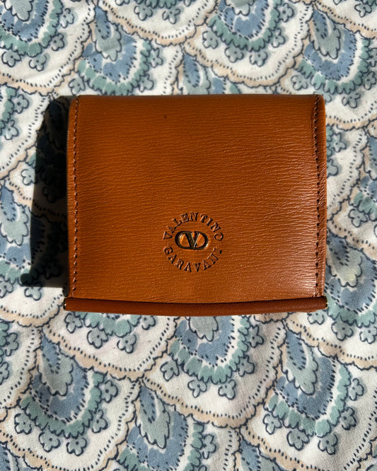 Valentino Garavani Brown Leather Coin Purse