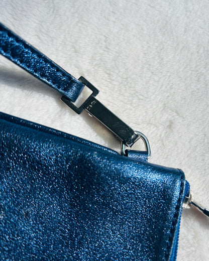 Tiffany and Co. Suede and Metallic Blue Reversible Tote Bag