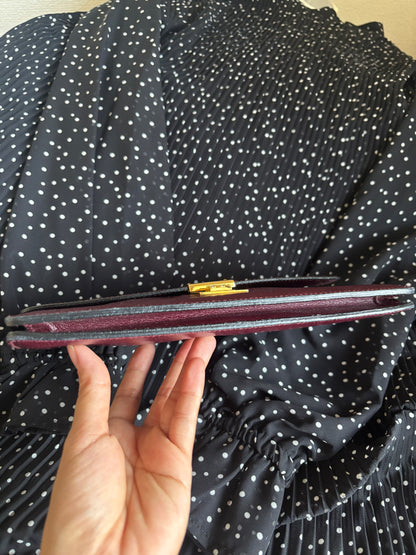 RARE Celine Triomphe Push Lock Clutch