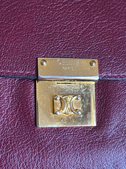 RARE Celine Triomphe Push Lock Clutch