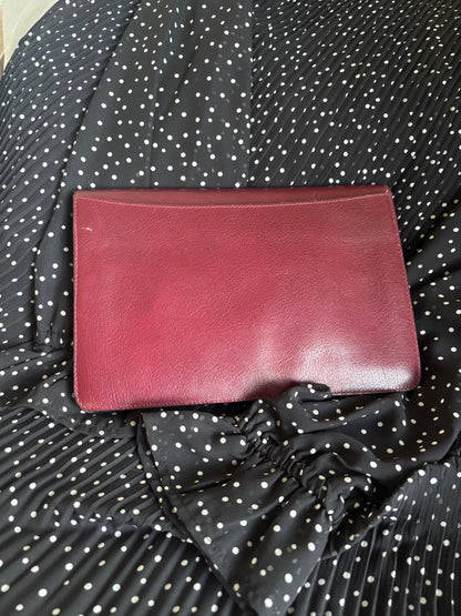 RARE Celine Triomphe Push Lock Clutch