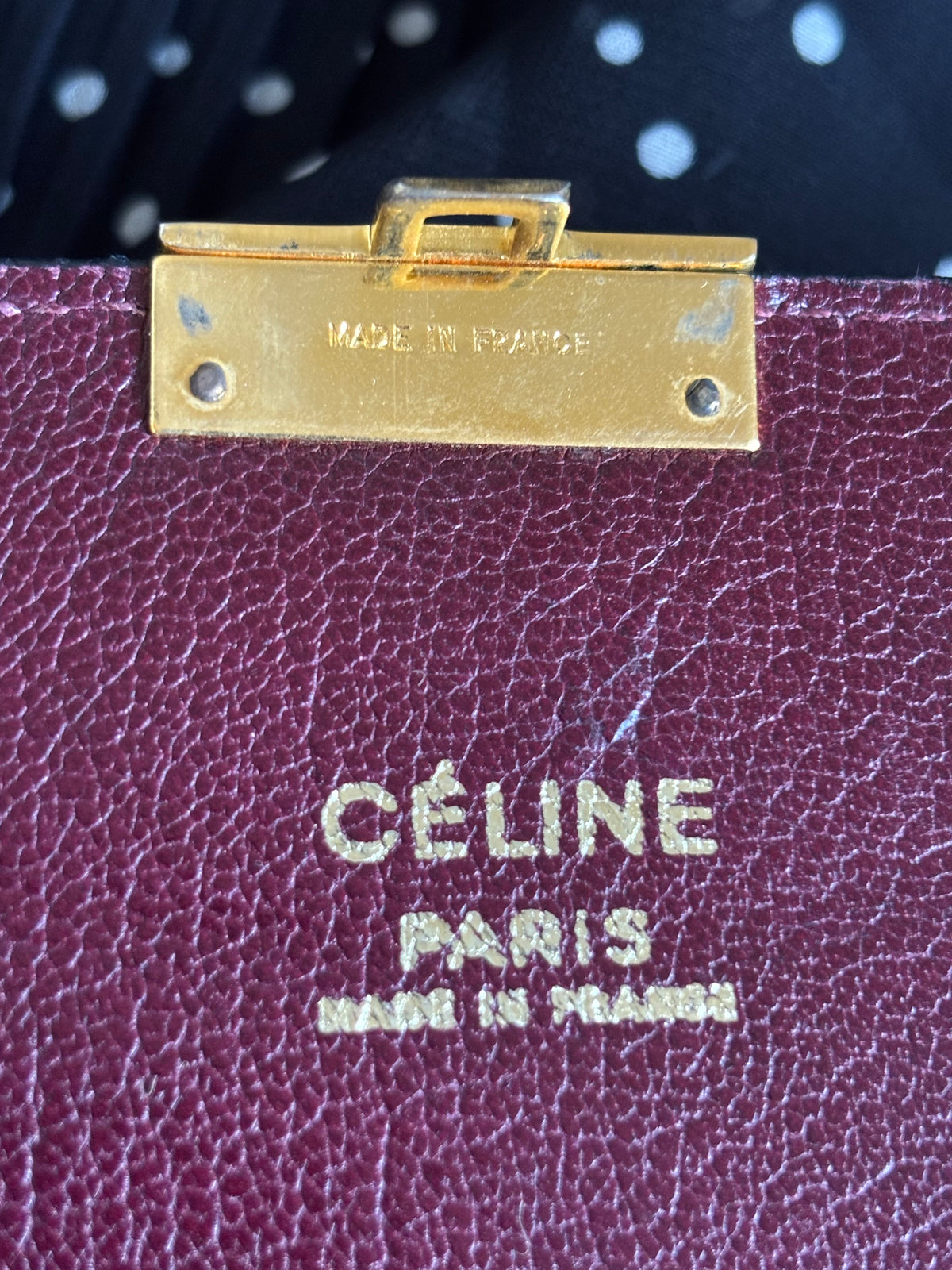 RARE Celine Triomphe Push Lock Clutch