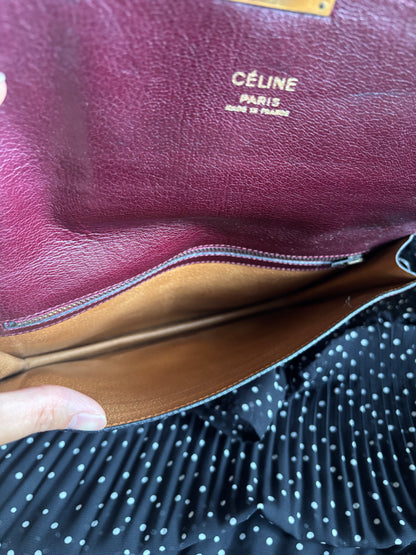 RARE Celine Triomphe Push Lock Clutch