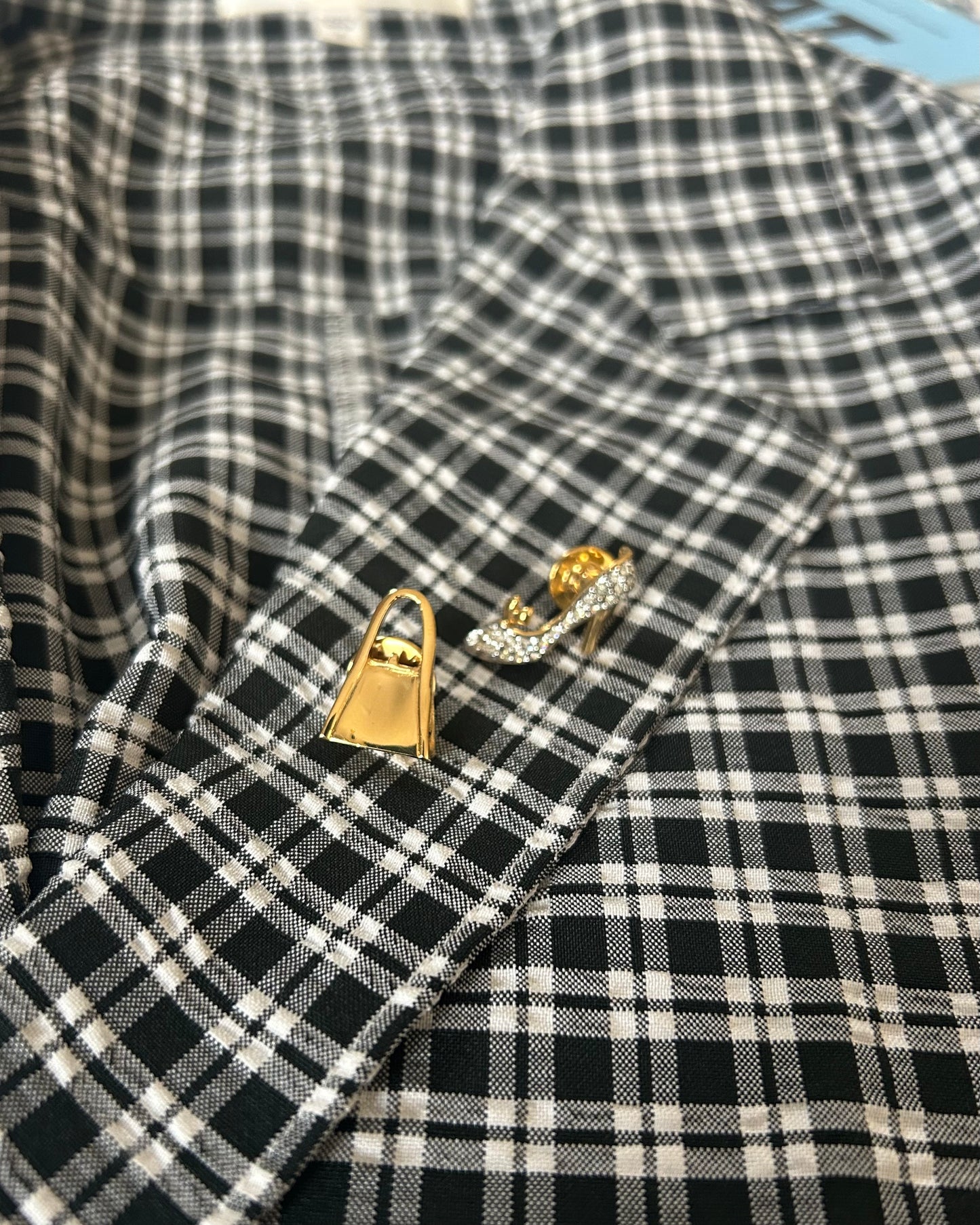 Lanvin Mini Purse and Pierre Balmain Mini Stiletto Brooch Set