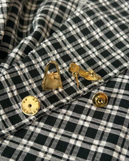Lanvin Mini Purse and Pierre Balmain Mini Stiletto Brooch Set