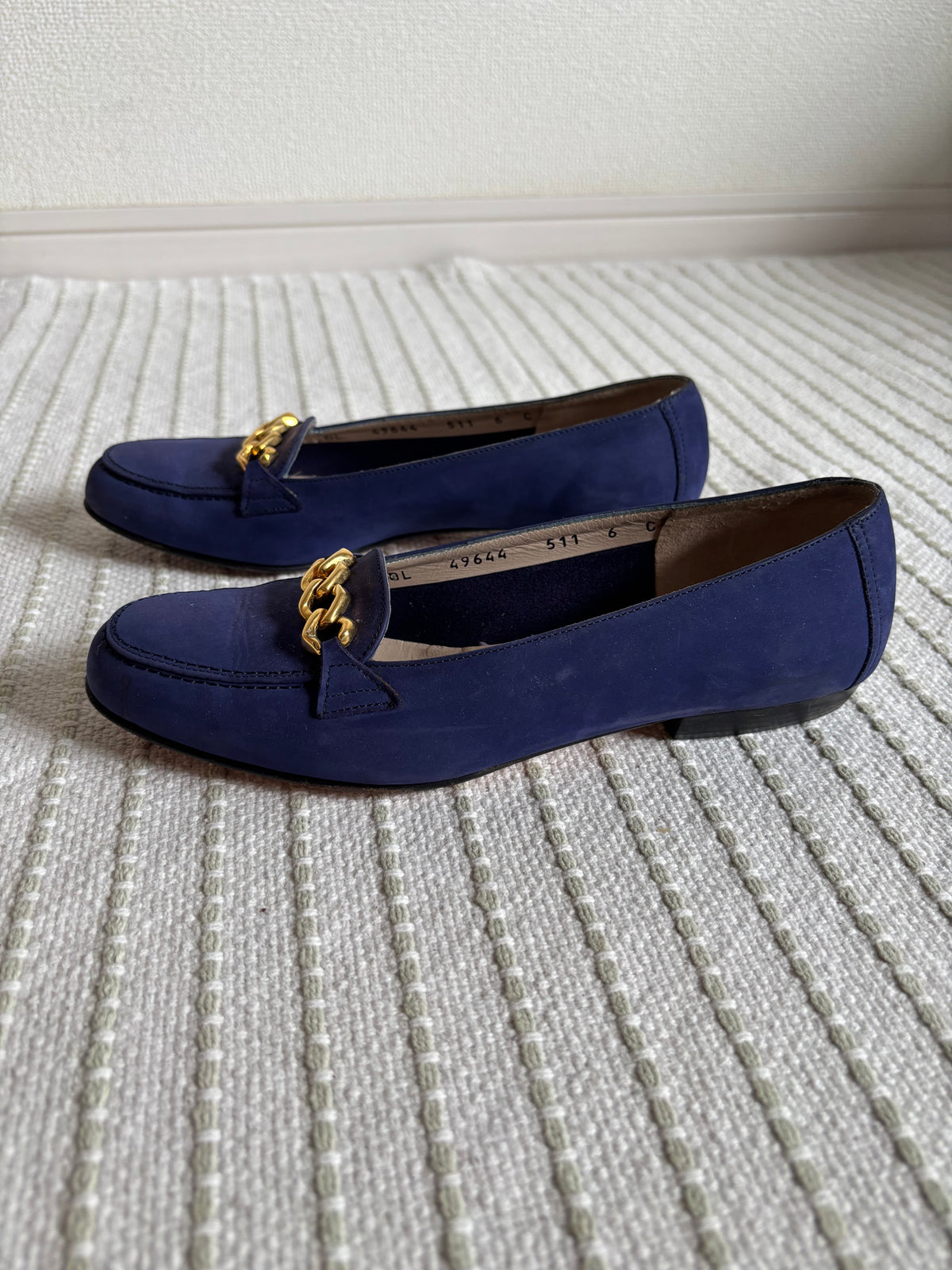 Salvatore Ferragamo Velvet Blue Flats Size EU 6