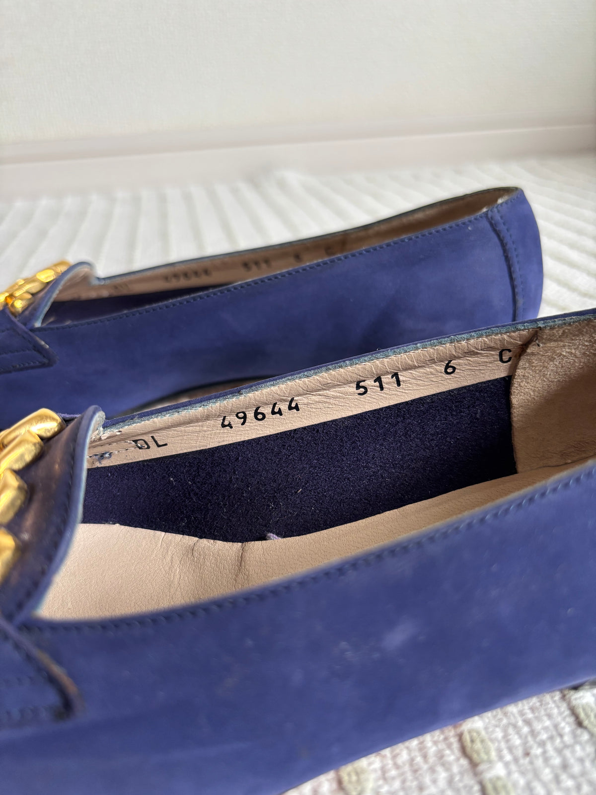 Salvatore Ferragamo Velvet Blue Flats Size EU 6