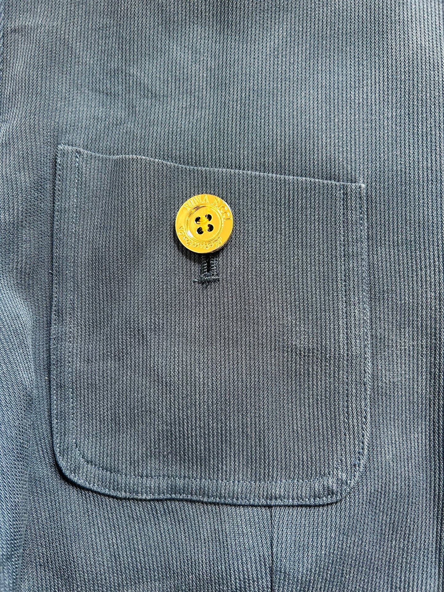 Nina Ricci Lightweight Ribbed Blue Jacket