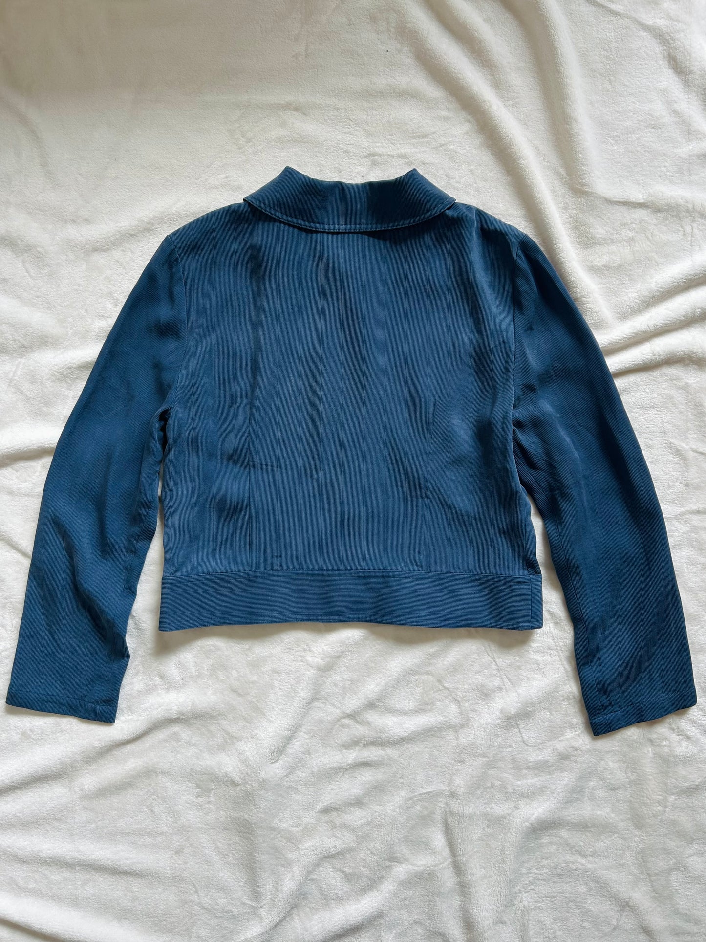 Nina Ricci Lightweight Ribbed Blue Jacket