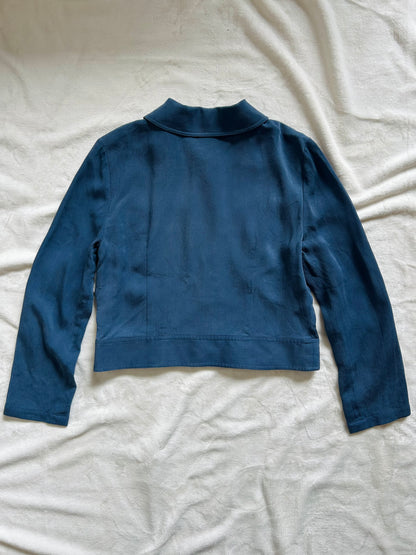 Nina Ricci Lightweight Ribbed Blue Jacket
