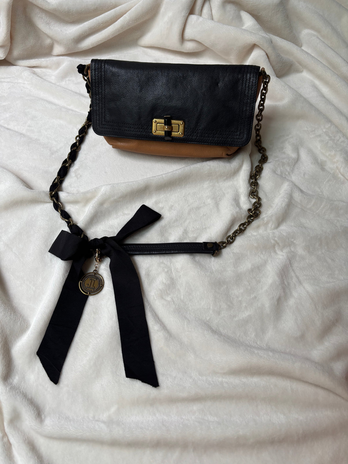 Lanvin Happy Two-tone Chain Strap Bag