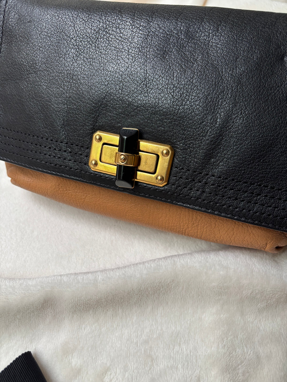 Lanvin Happy Two-tone Chain Strap Bag