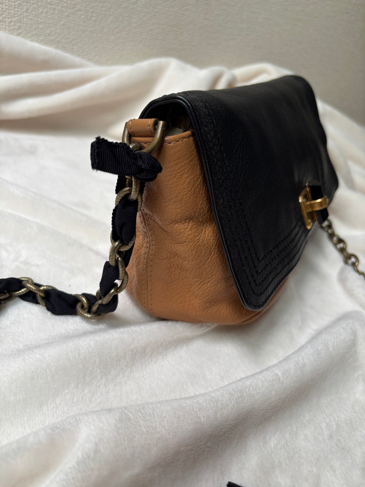 Lanvin Happy Two-tone Chain Strap Bag
