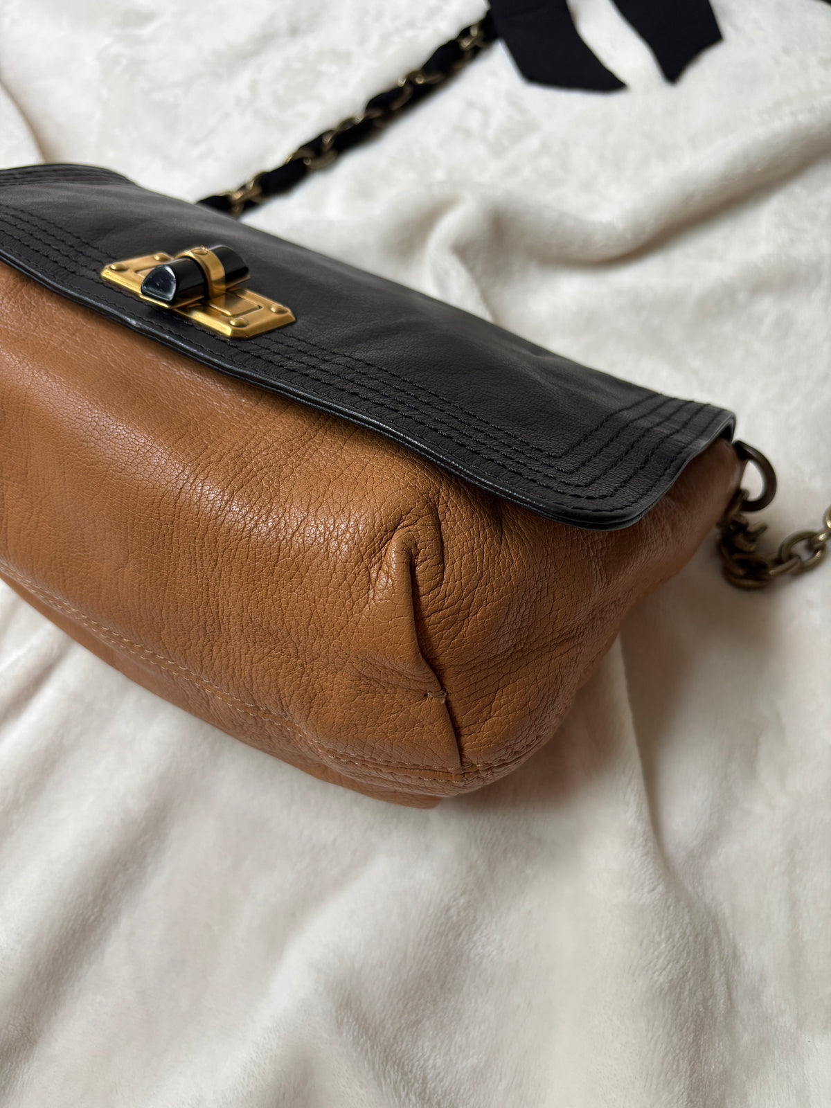 Lanvin Happy Two-tone Chain Strap Bag