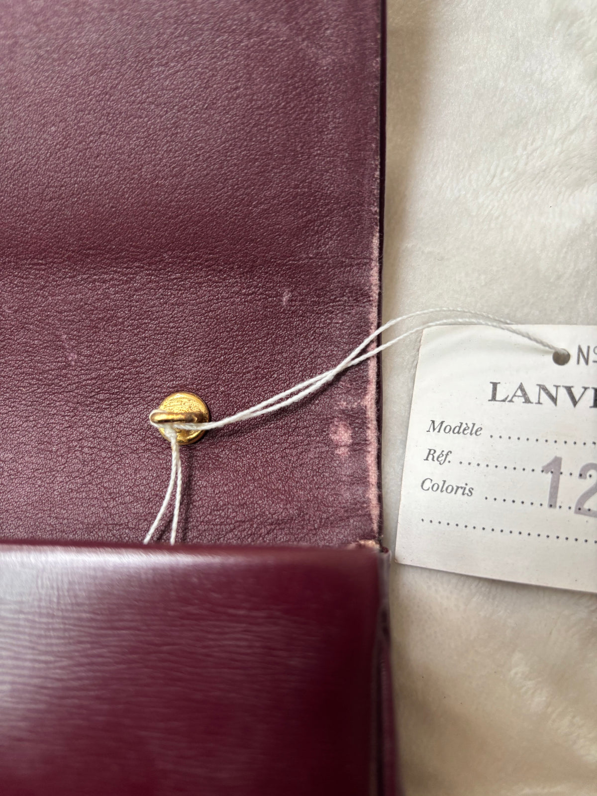 Lanvin Dark Red Mother & Child Logo Clutch
