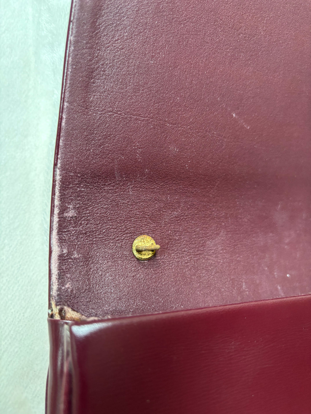 Lanvin Dark Red Mother & Child Logo Clutch