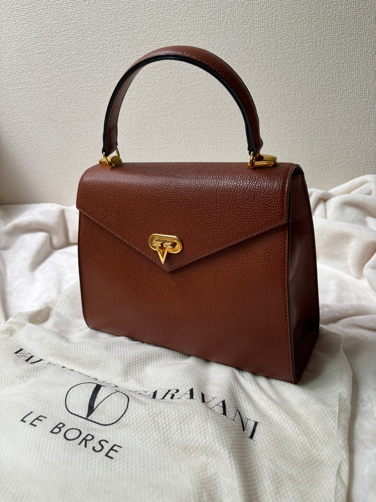 Valentino Garavani V Logo Flip Lock Hand Bag