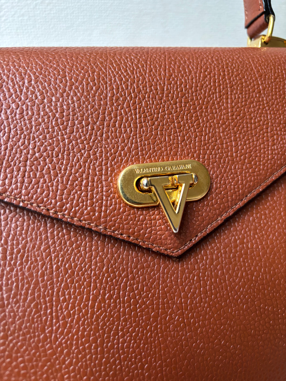 Valentino Garavani V Logo Flip Lock Hand Bag