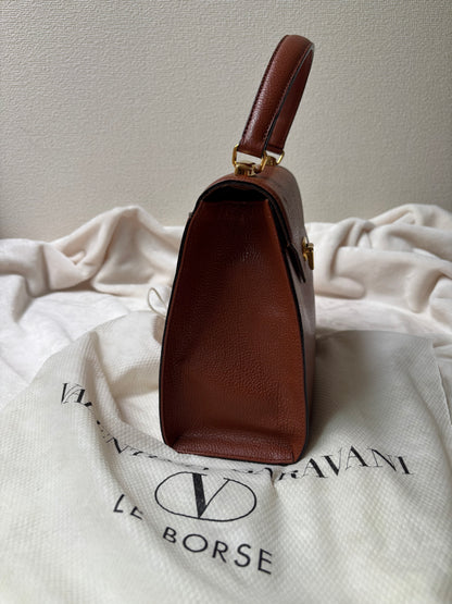 Valentino Garavani V Logo Flip Lock Hand Bag