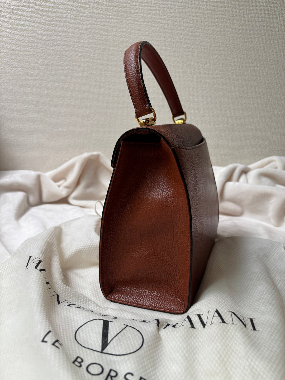 Valentino Garavani V Logo Flip Lock Hand Bag