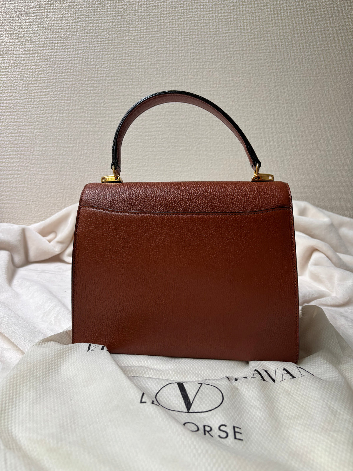 Valentino Garavani V Logo Flip Lock Hand Bag