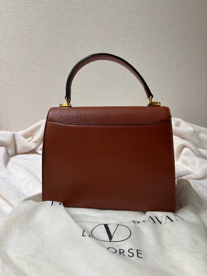 Valentino Garavani V Logo Flip Lock Hand Bag