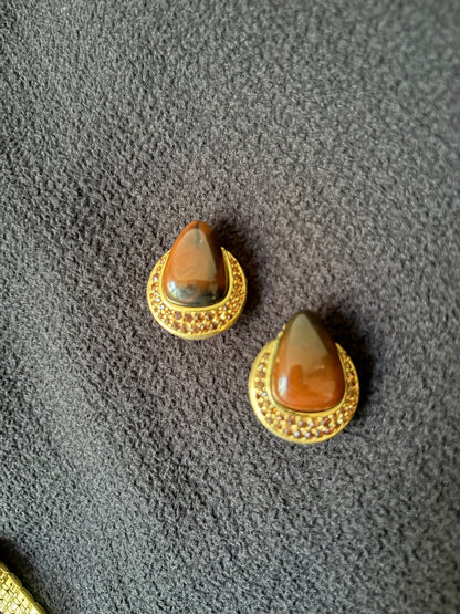 Givenchy Tear-drop shape Vintage Clip-on Earrings
