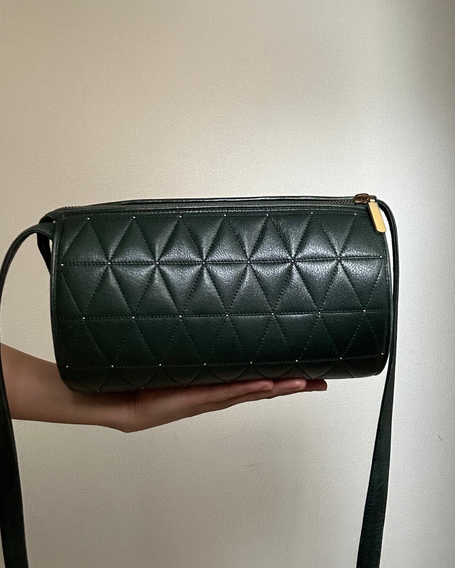 Valentino Garavani Deep Green Barrel Bag
