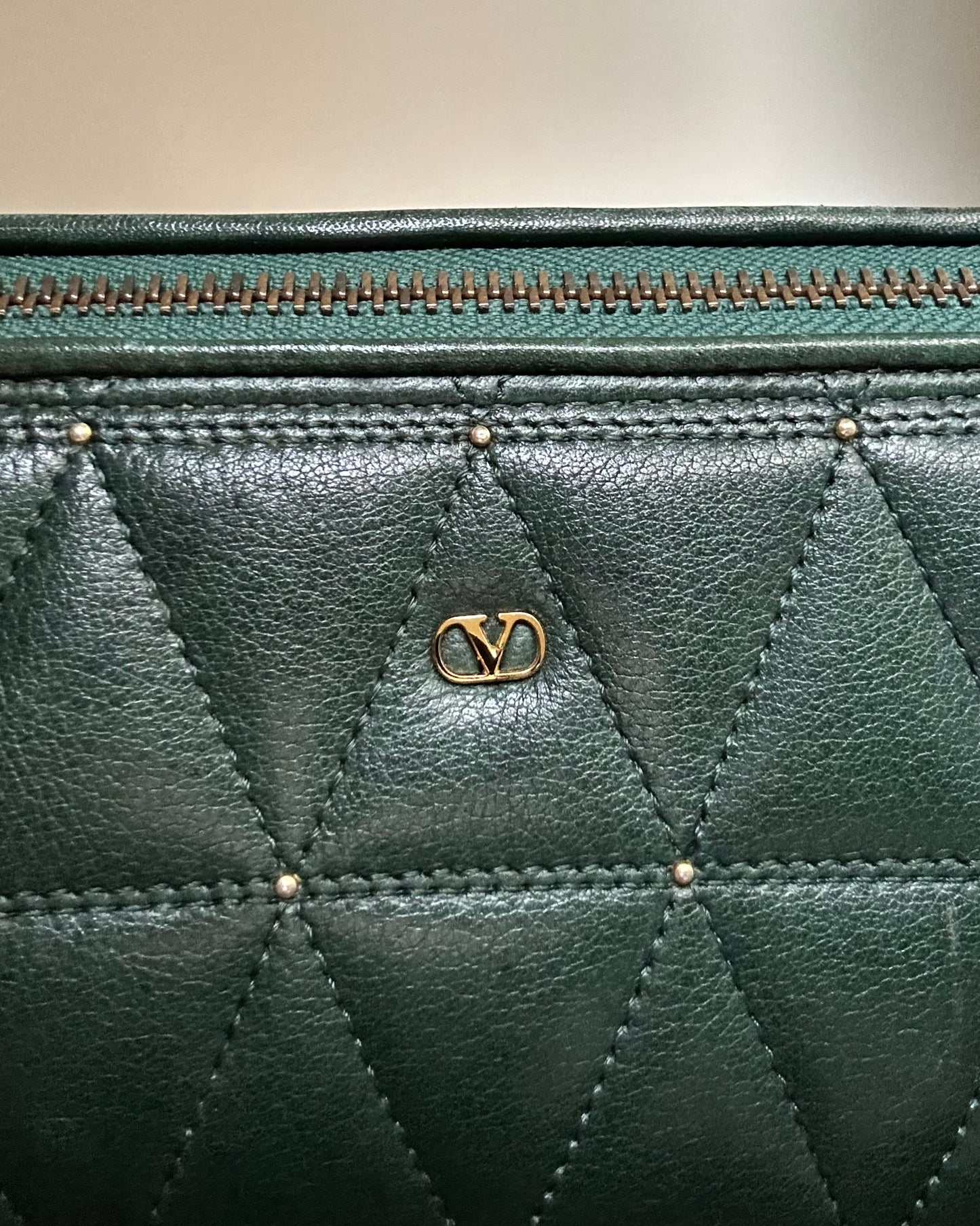 Valentino Garavani Deep Green Barrel Bag