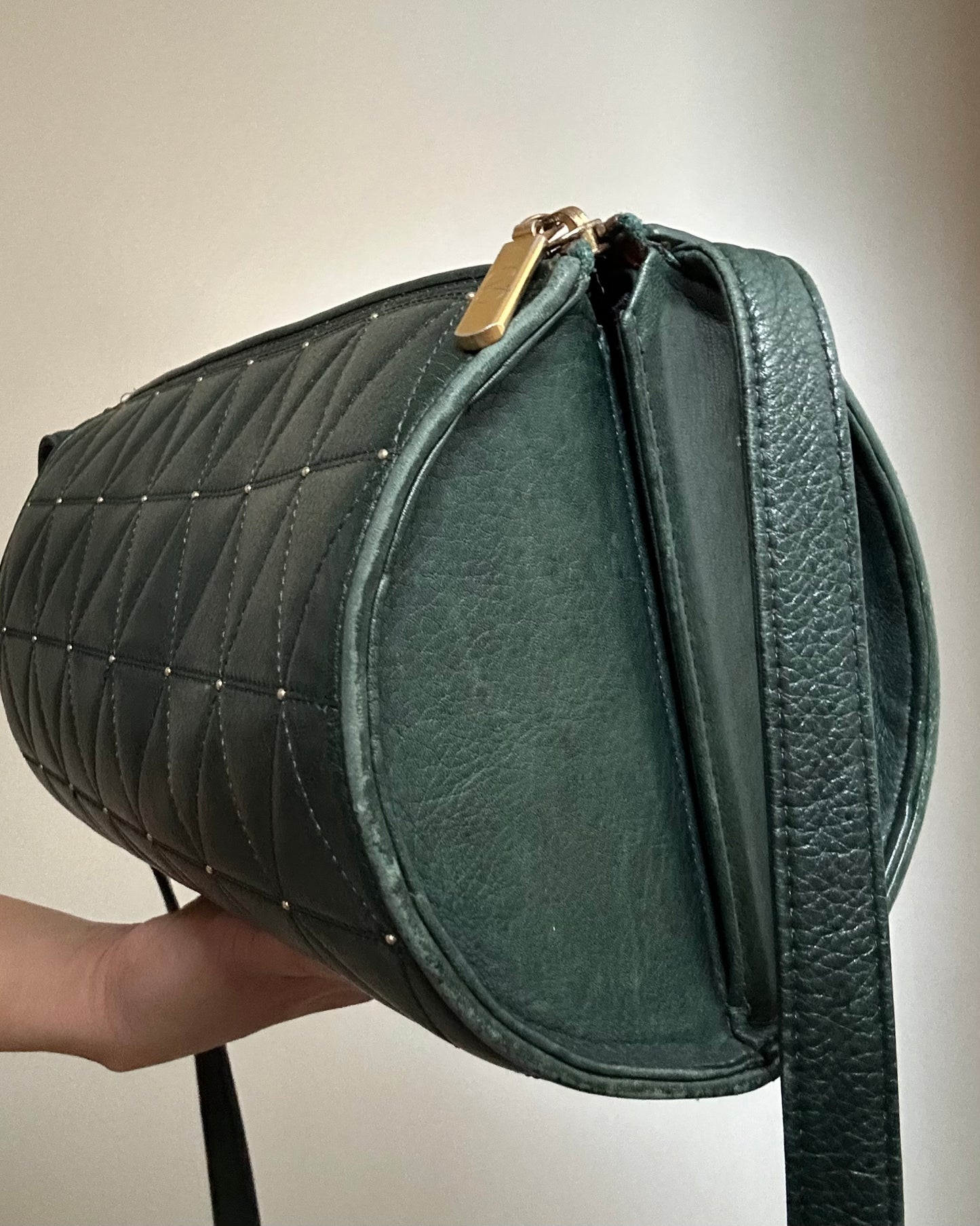 Valentino Garavani Deep Green Barrel Bag